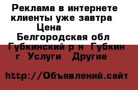 Реклама в интернете (клиенты уже завтра) › Цена ­ 3 000 - Белгородская обл., Губкинский р-н, Губкин г. Услуги » Другие   